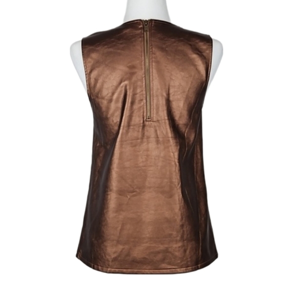 Tinley Road Bronze Metallic Top, M - Picture 3 of 7